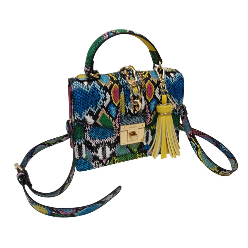 ALDO Multicolor Snakeskin Handbag – Like New – Crossbody Strap
